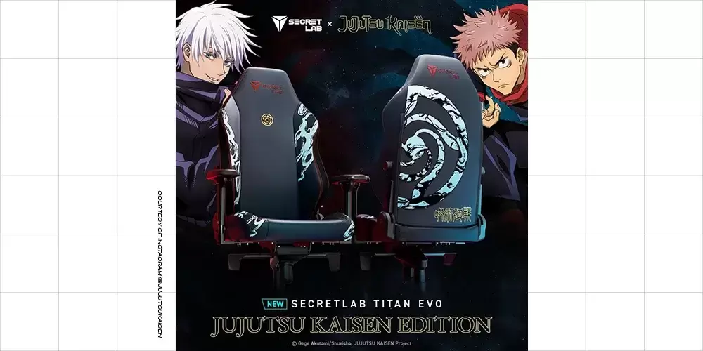 animasi kursi gaming Secretlab x Jujutsu Kaisen